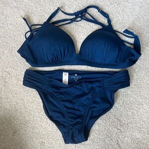 Athleta Navy Blue Bikini Set